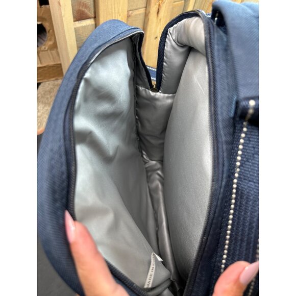 Four Person Navy Picnic Backpack W/ Cutlery Plates Napkins & Cutting Board Set - Picture 8 of 11